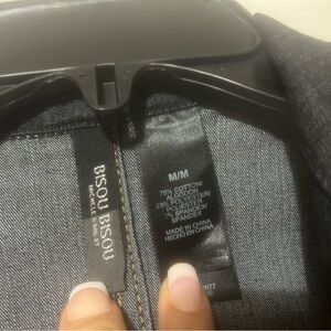 Bisou Bisou Charcoal Denim Jacket